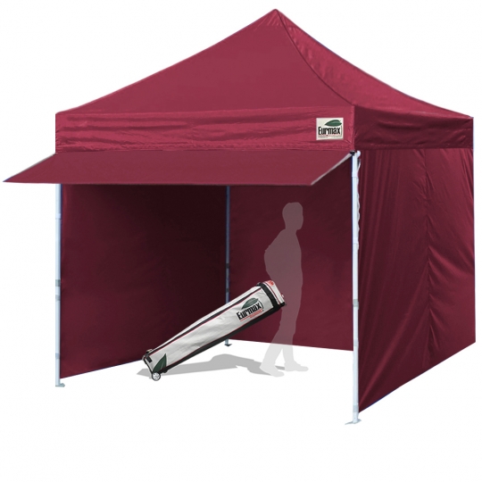 Standard 10x10 Extended Awning Canopy + 4 Zipper Walls (Select Color)  